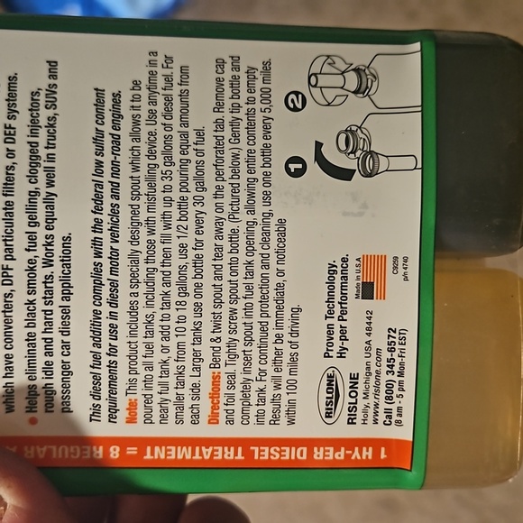 Rislone Hyper Diesel Complete Fuel System Treatment - Picture 5 of 6